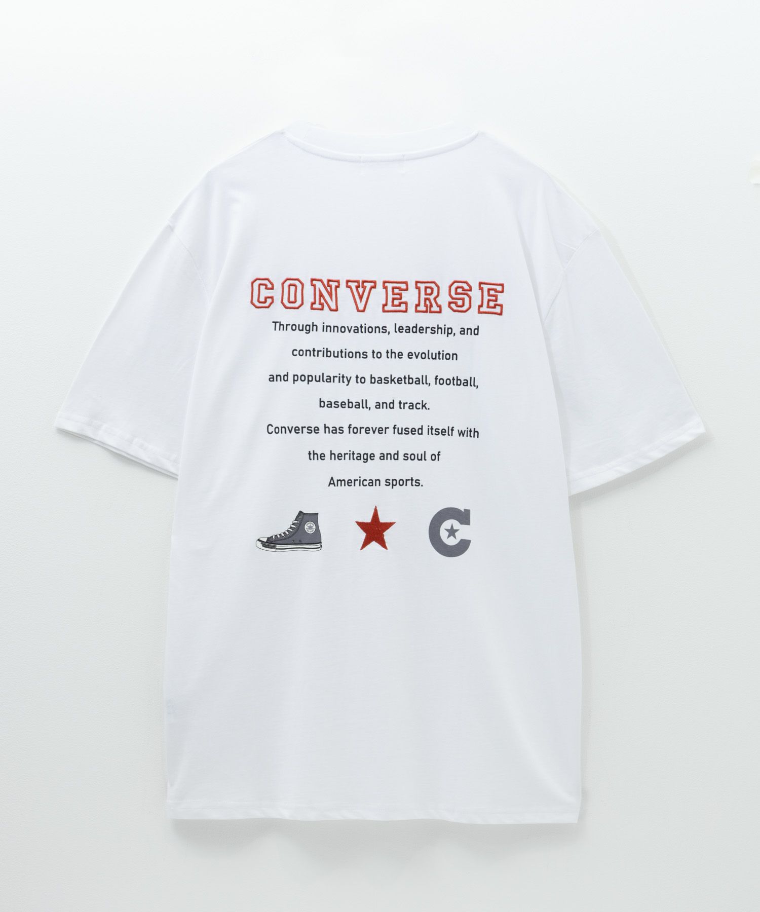 CONVERSE  バック刺繍ルーズTシャツ レディース メール便 対応商品商品サムネイル-26