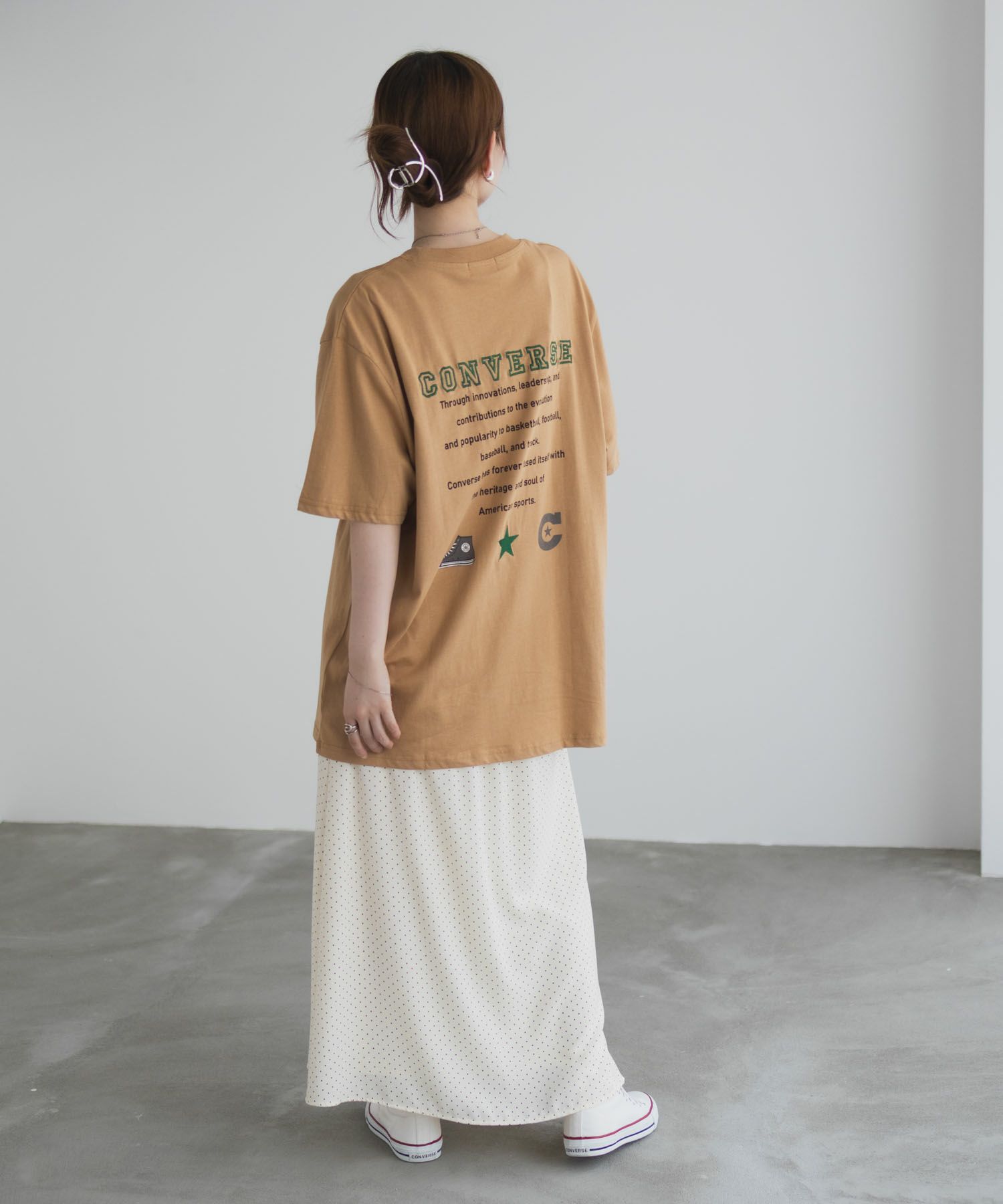 CONVERSE  バック刺繍ルーズTシャツ レディース メール便 対応商品商品サムネイル-38