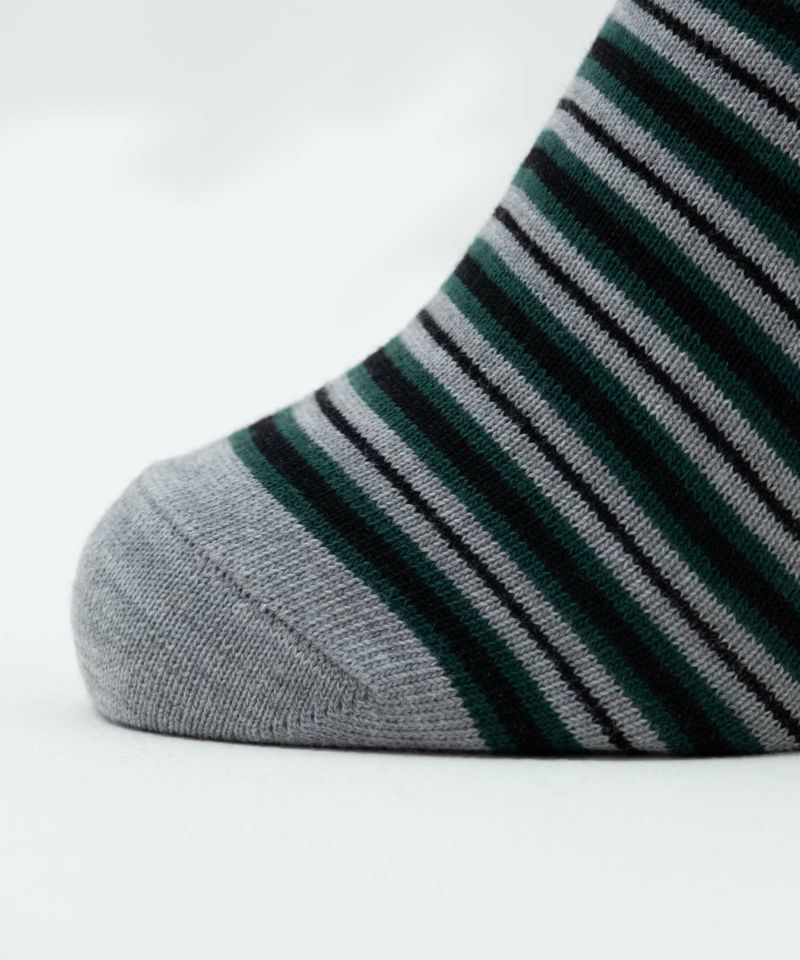 Dickies アンクルソックス マルチボーダー刺繍 3足組 メンズ