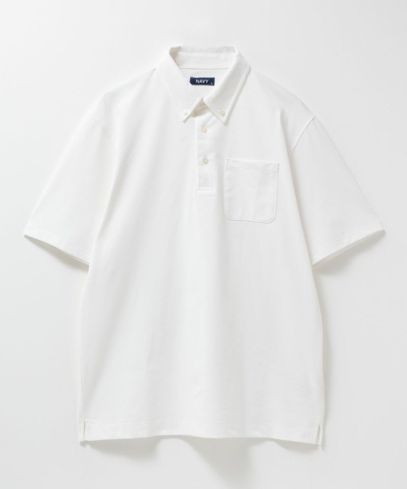 NAVY  鹿の子ボタンダウンポロシャツ メンズ商品画像-1