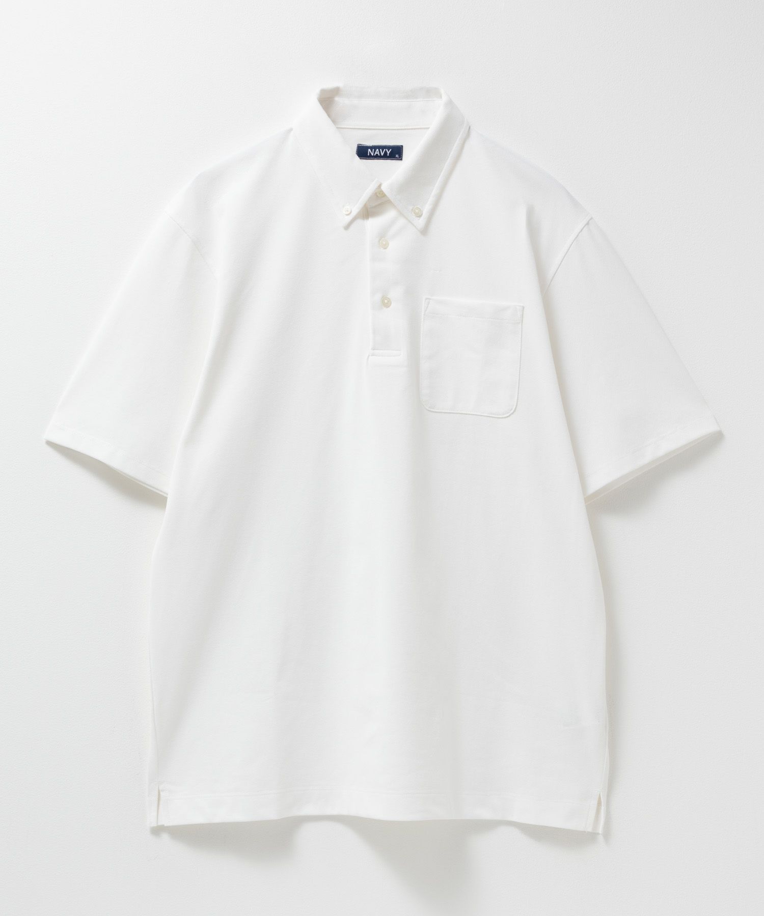 NAVY  鹿の子ボタンダウンポロシャツ メンズ商品画像-1