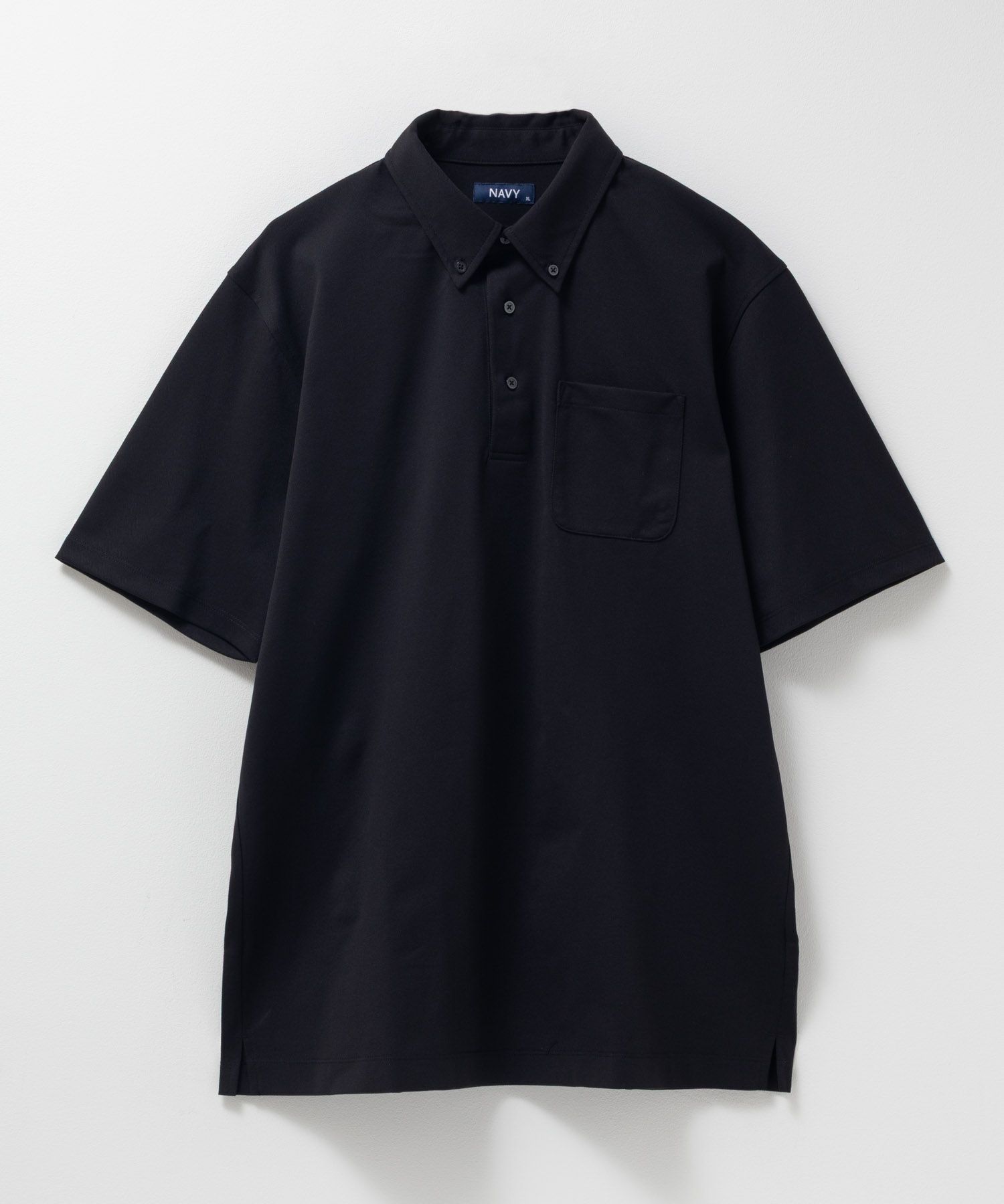 NAVY  鹿の子ボタンダウンポロシャツ メンズ商品画像-3