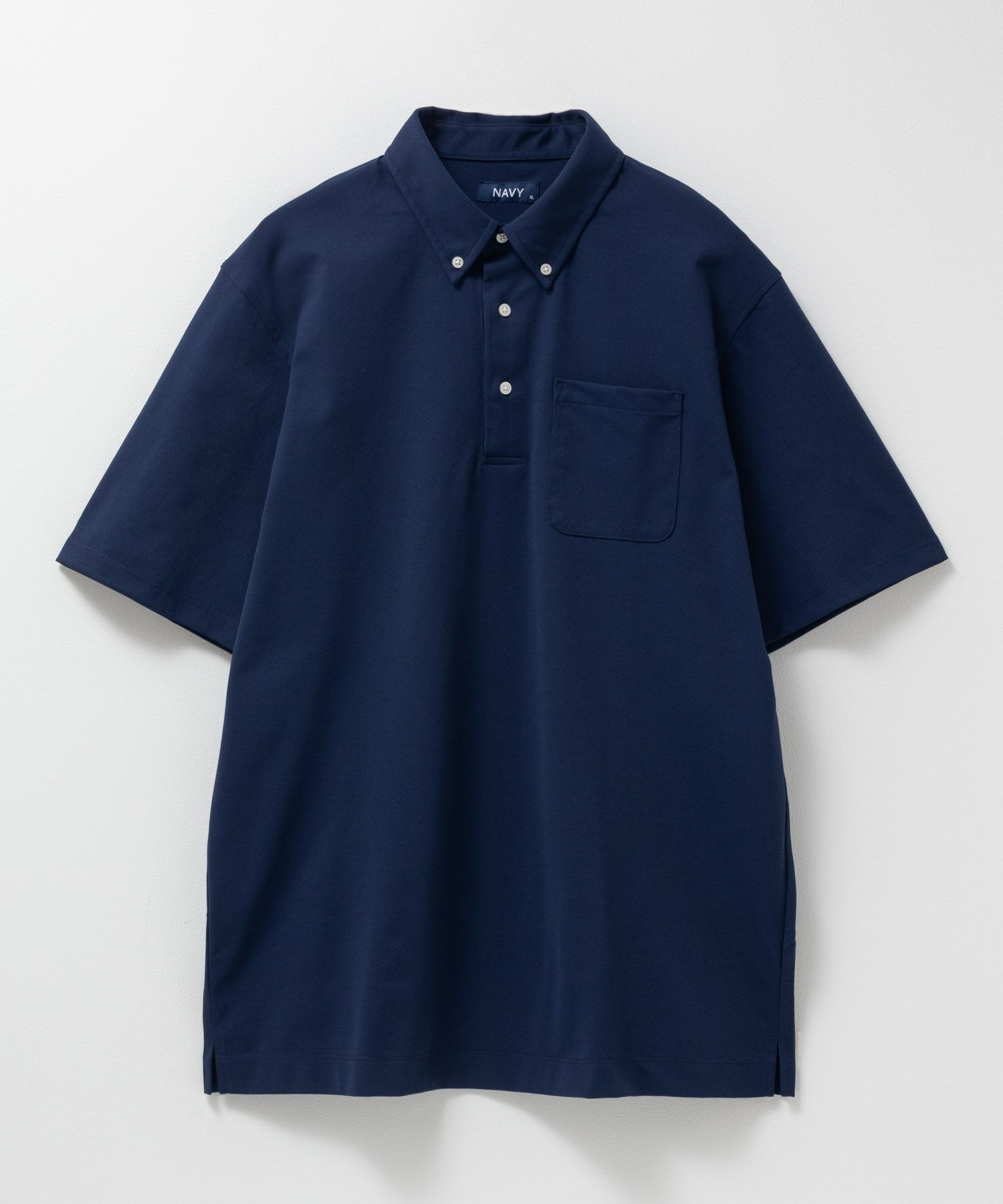 NAVY  鹿の子ボタンダウンポロシャツ メンズ商品画像-5