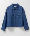 Idnes デニムコンパクトシャツ レディース