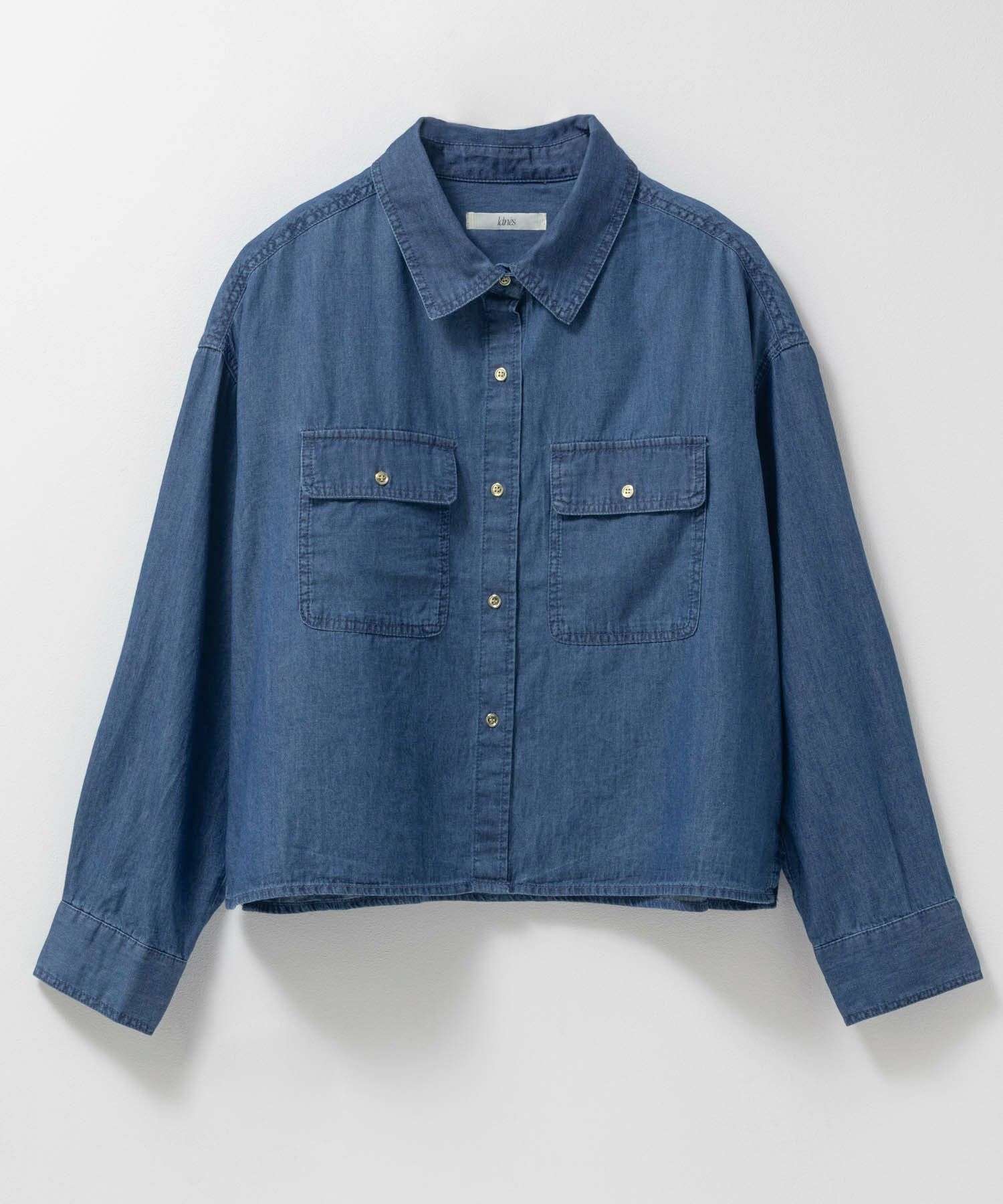 Idnes デニムコンパクトシャツ レディース商品画像-18