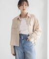 Idnes リネンライクコンパクトシャツ レディース