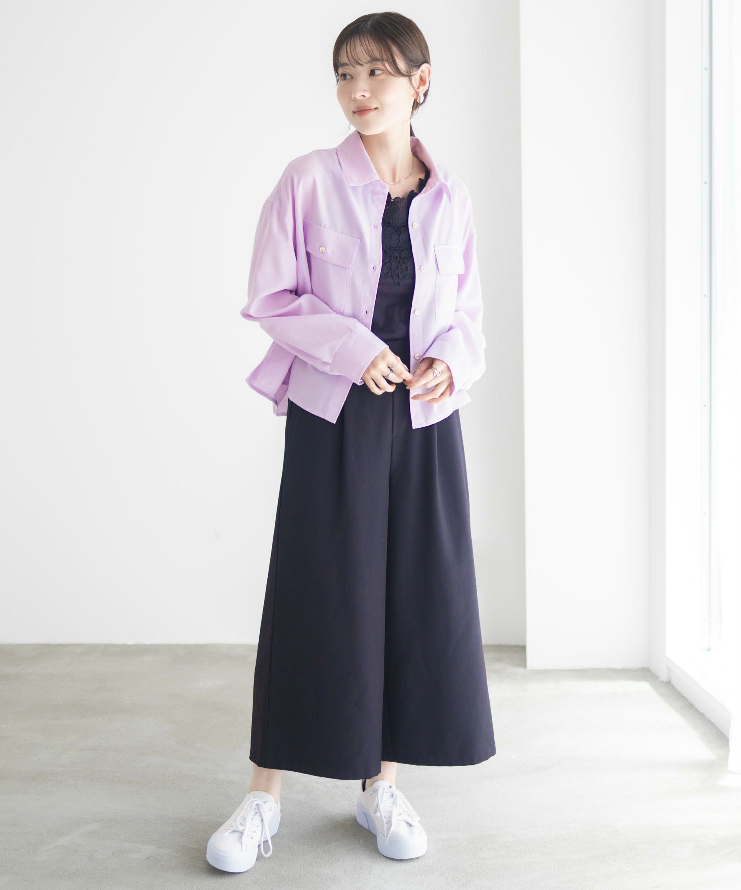 Idnes リネンライクコンパクトシャツ レディース商品サムネイル-13