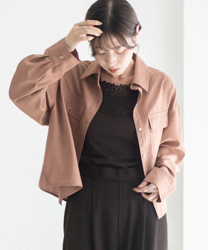 Idnes リネンライクコンパクトシャツ レディース商品画像-22