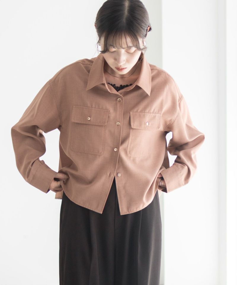 Idnes リネンライクコンパクトシャツ レディース商品画像-26