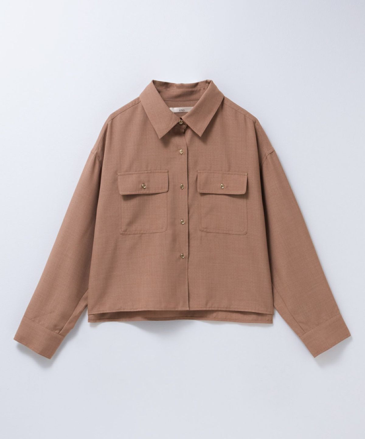 Idnes リネンライクコンパクトシャツ レディース