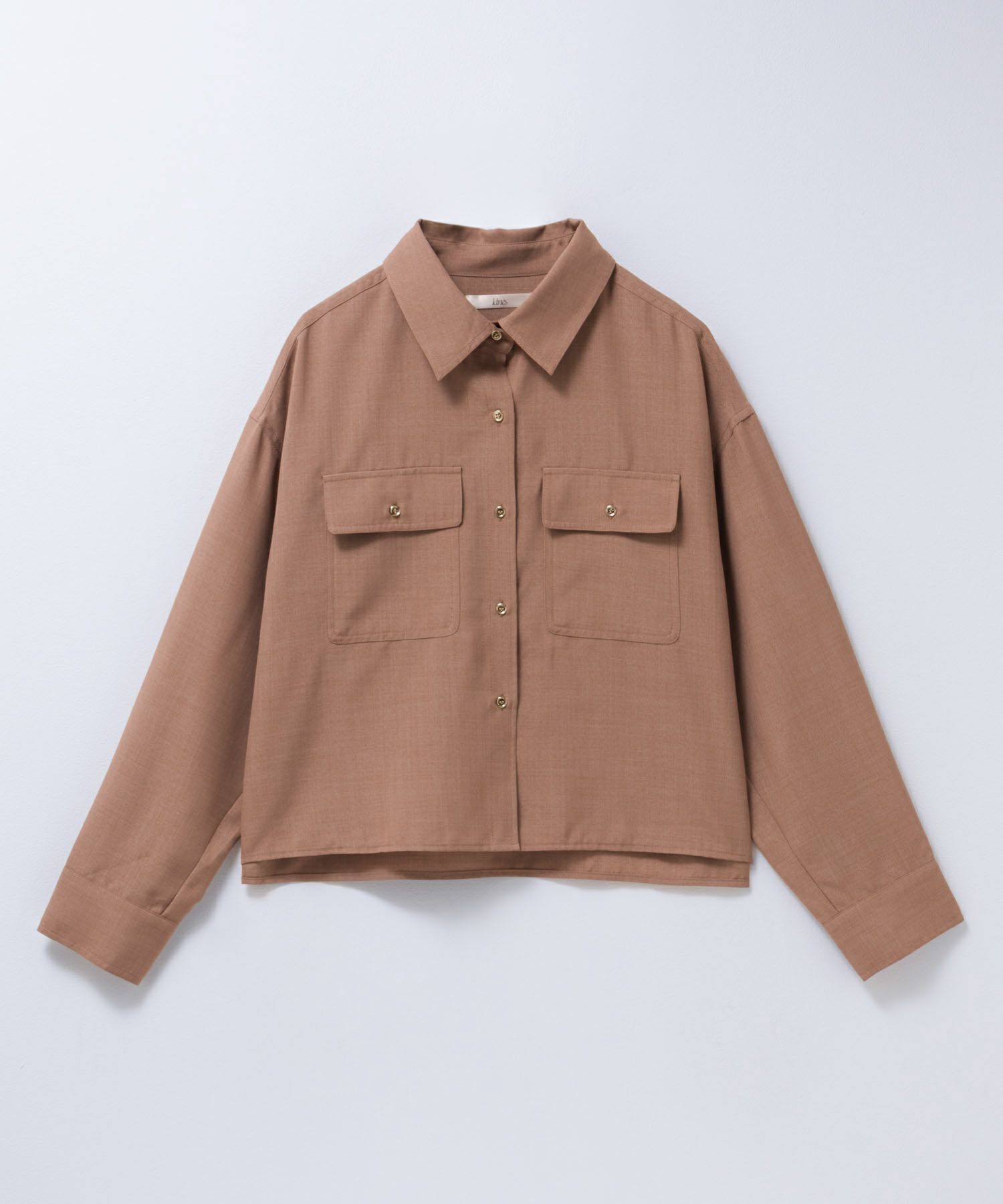 Idnes リネンライクコンパクトシャツ レディース