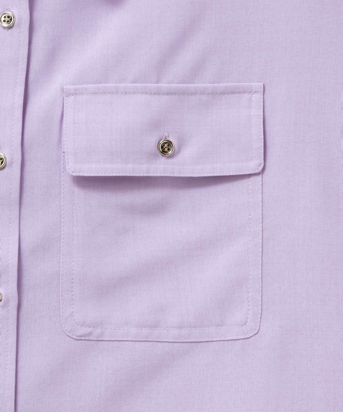 Idnes リネンライクコンパクトシャツ レディース