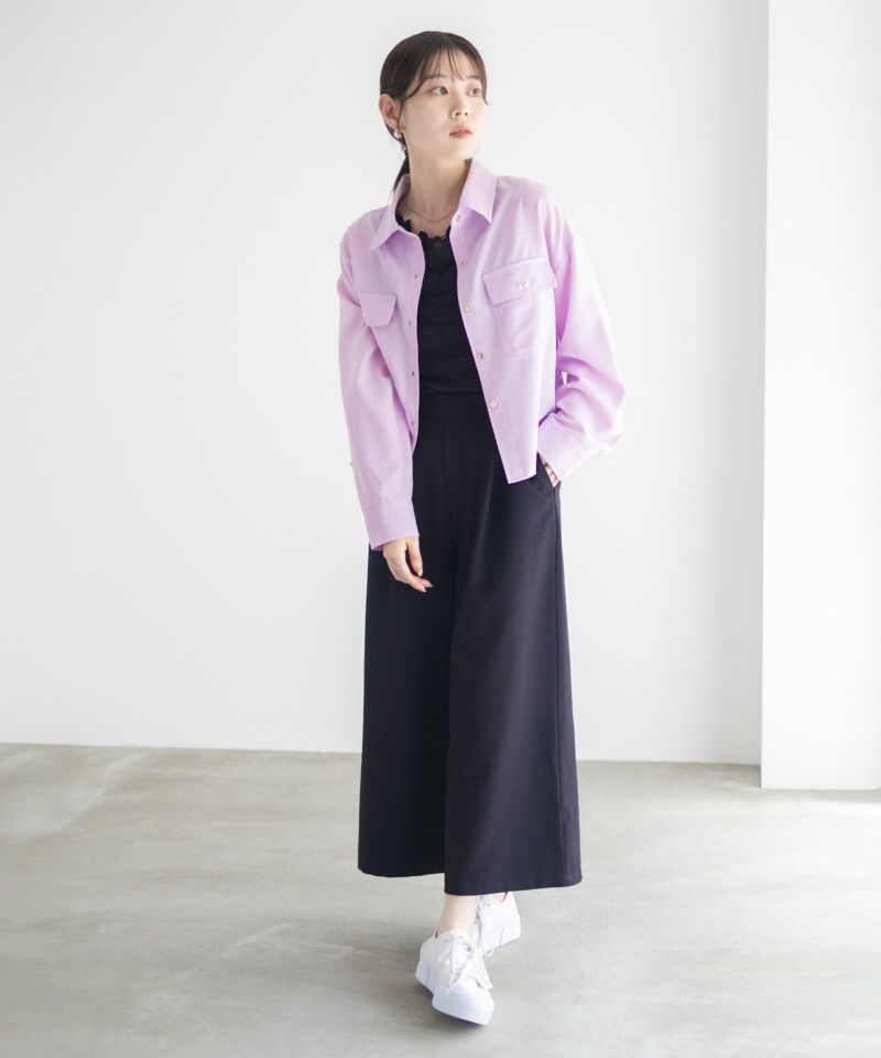 Idnes リネンライクコンパクトシャツ レディース商品画像-36