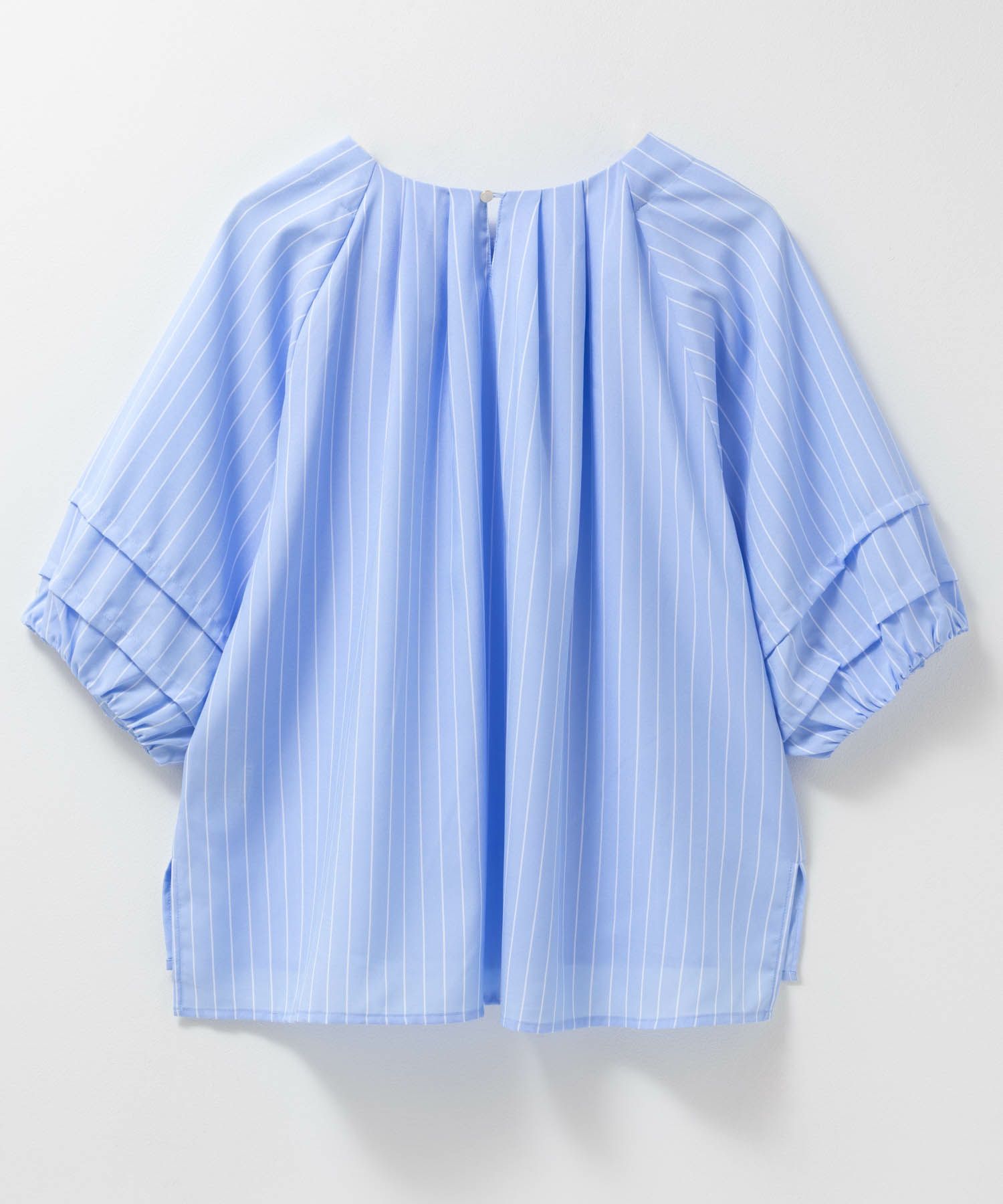 Idnes 袖タックストライプブラウス レディース商品画像-16