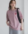 T-GRAPHICS  ハート刺繍Tシャツ レディース メール便 対応商品商品サムネイル-3
