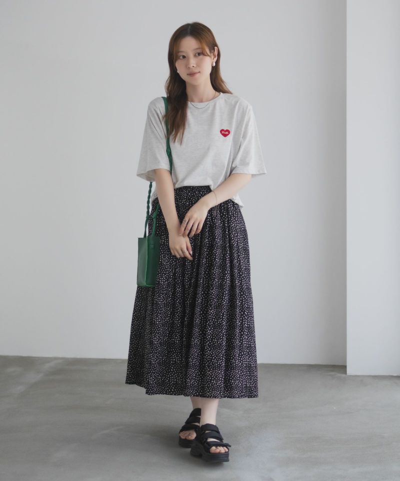 T-GRAPHICS ハート刺繍Tシャツ レディース メール便 対応商品商品画像-10