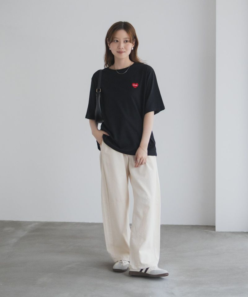 T-GRAPHICS  ハート刺繍Tシャツ レディース メール便 対応商品商品画像-15