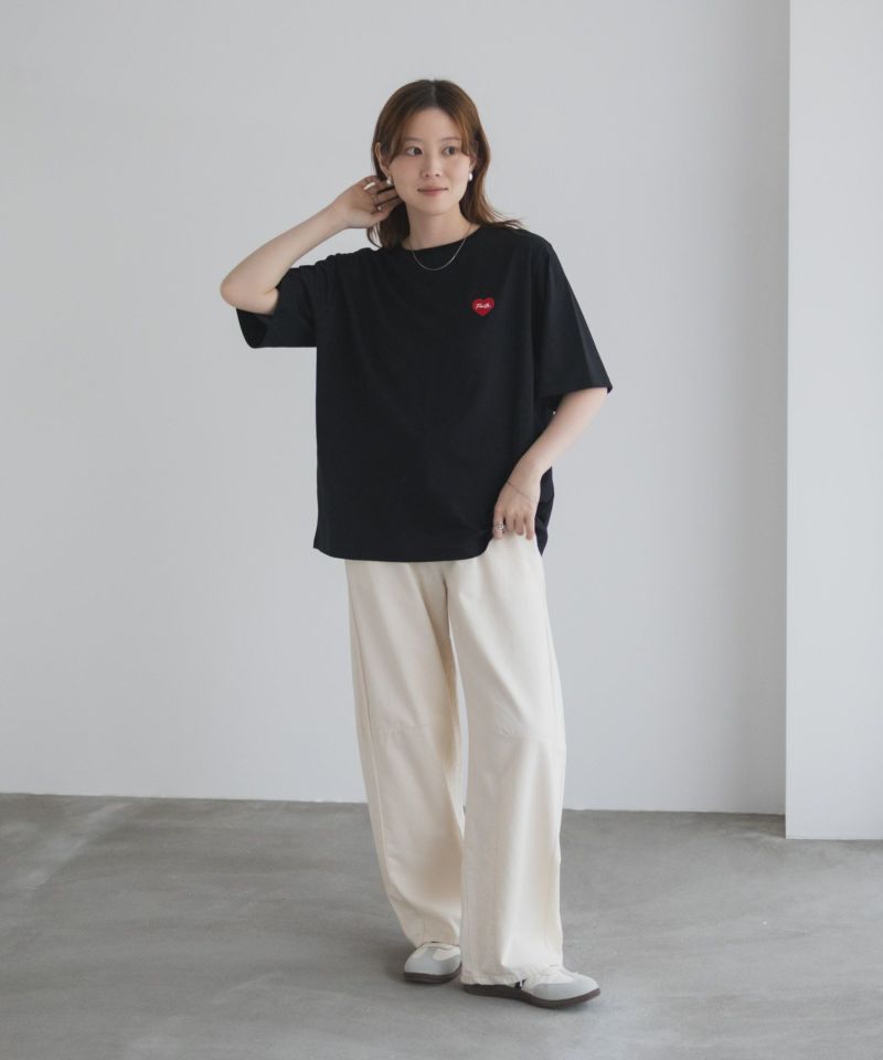 T-GRAPHICS  ハート刺繍Tシャツ レディース メール便 対応商品商品画像-29