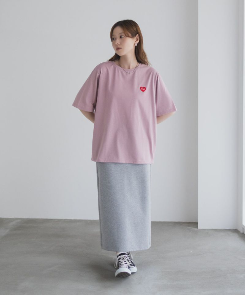 T-GRAPHICS ハート刺繍Tシャツ レディース メール便 対応商品商品画像-30
