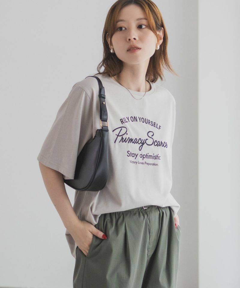 T-GRAPHICS  メッセージ刺繍Tシャツ レディース メール便 対応商品商品画像-6