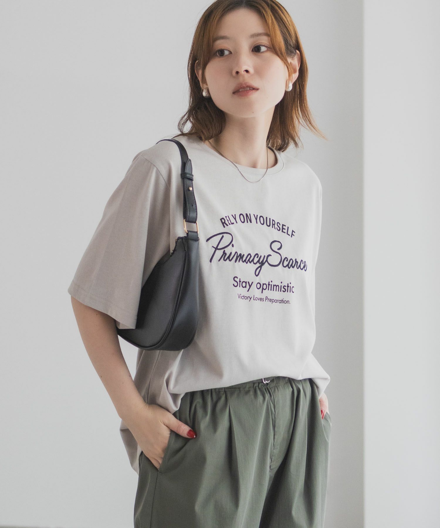 T-GRAPHICS メッセージ刺繍Tシャツ レディース ネコポス 対応商品