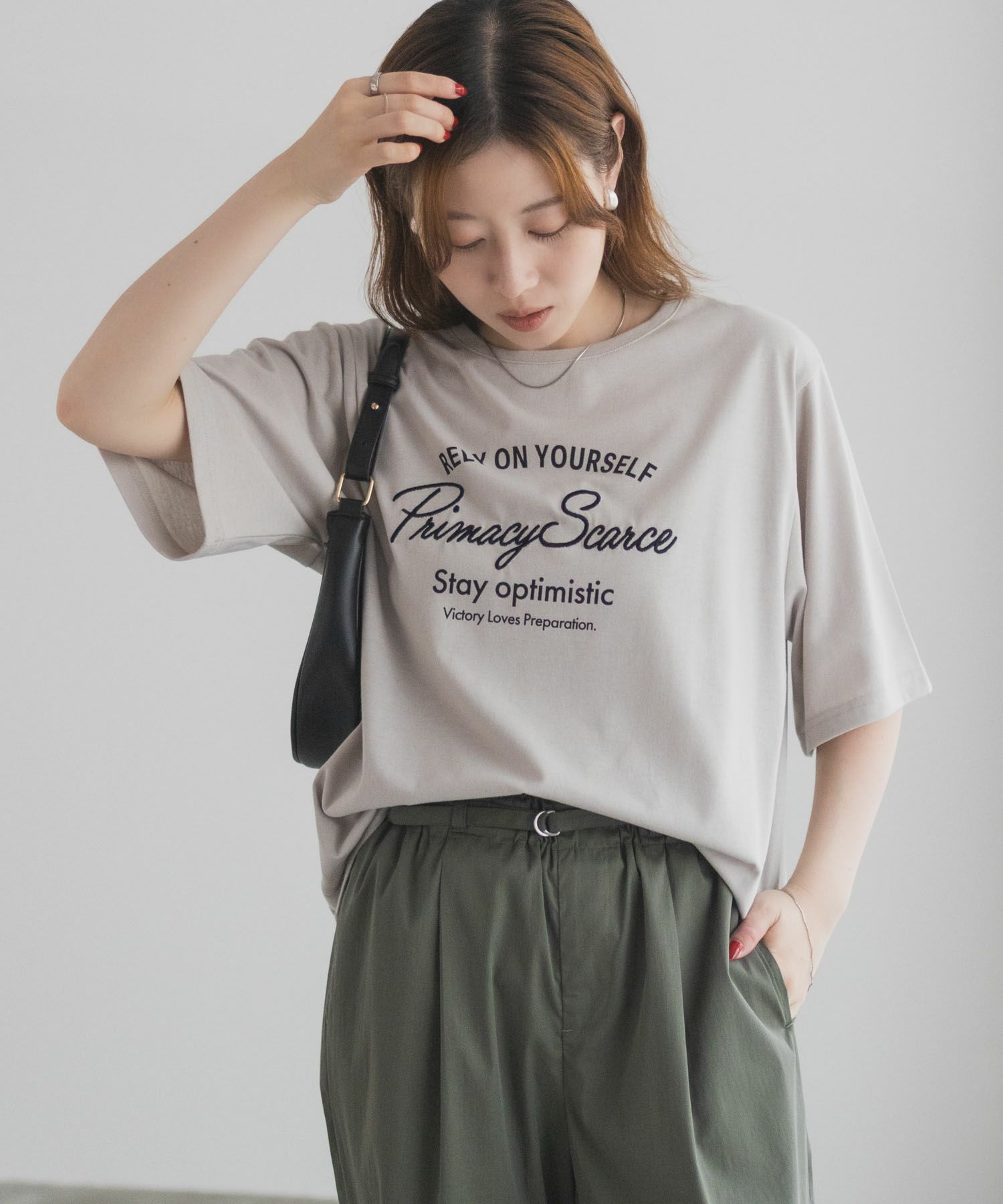 T-GRAPHICS  メッセージ刺繍Tシャツ レディース メール便 対応商品商品画像-7