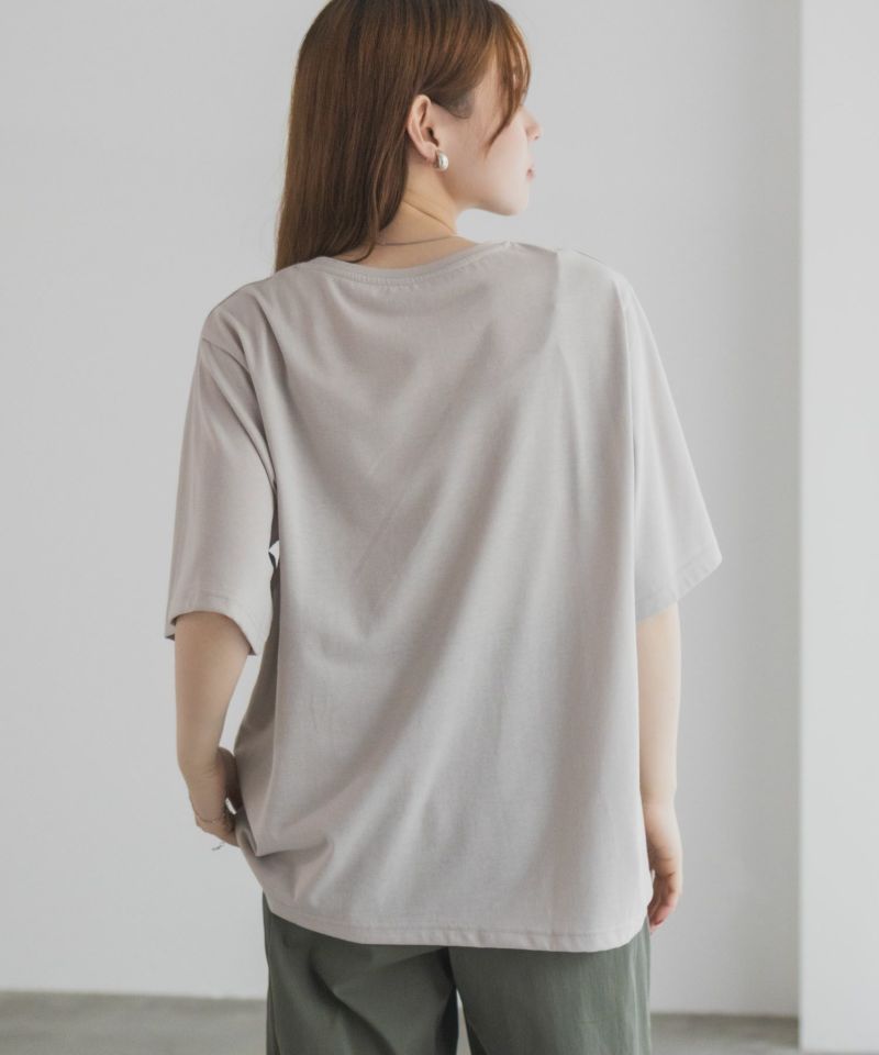 T-GRAPHICS  メッセージ刺繍Tシャツ レディース メール便 対応商品商品画像-9