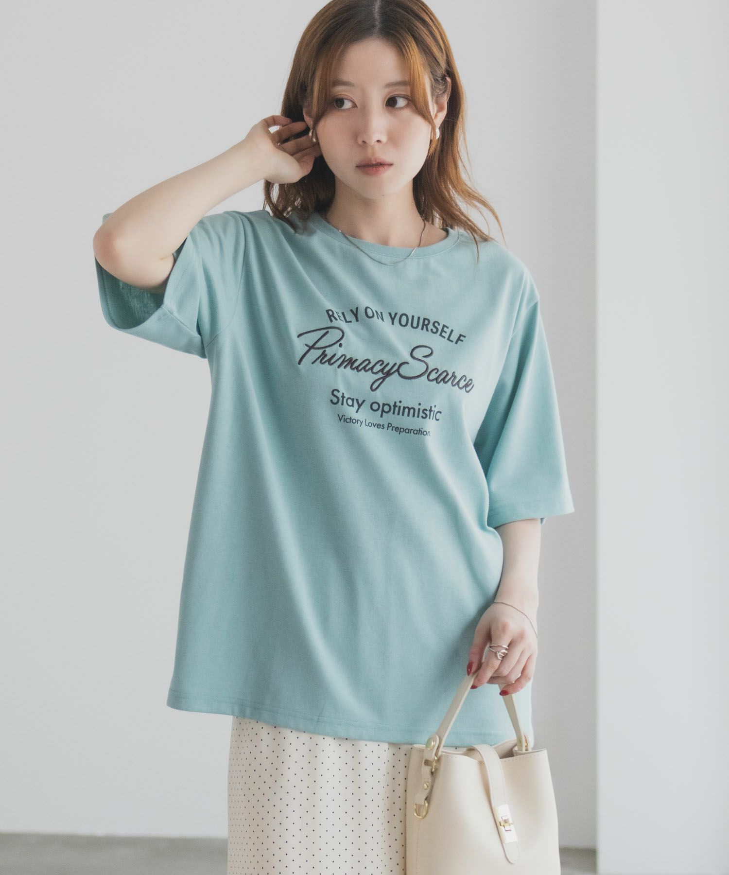 T-GRAPHICS  メッセージ刺繍Tシャツ レディース メール便 対応商品商品画像-18