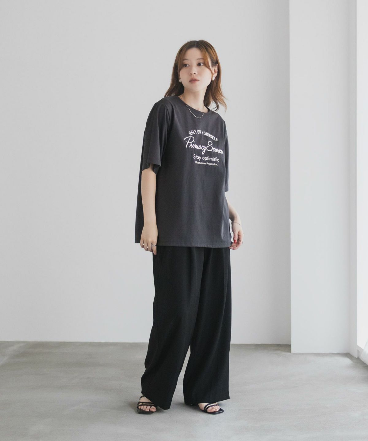 T-GRAPHICS メッセージ刺繍Tシャツ レディース ネコポス 対応商品