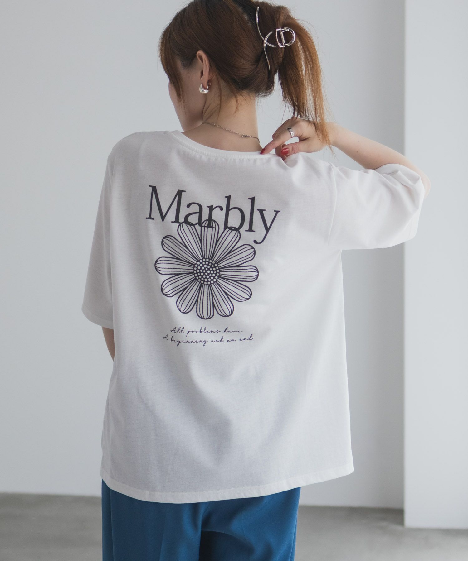 T-GRAPHICS  フラワープリントTシャツ レディース メール便 対応商品商品サムネイル-2
