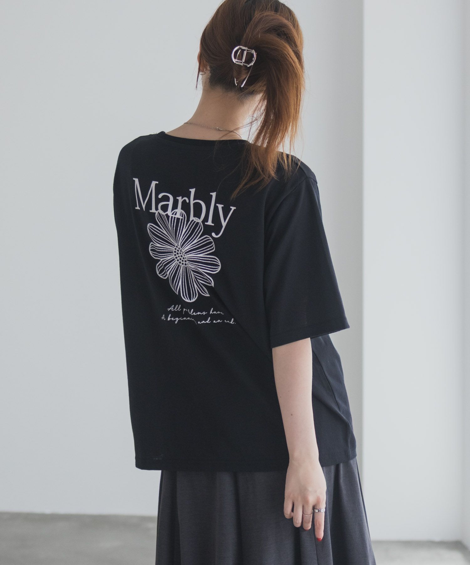 T-GRAPHICS  フラワープリントTシャツ レディース メール便 対応商品商品画像-5