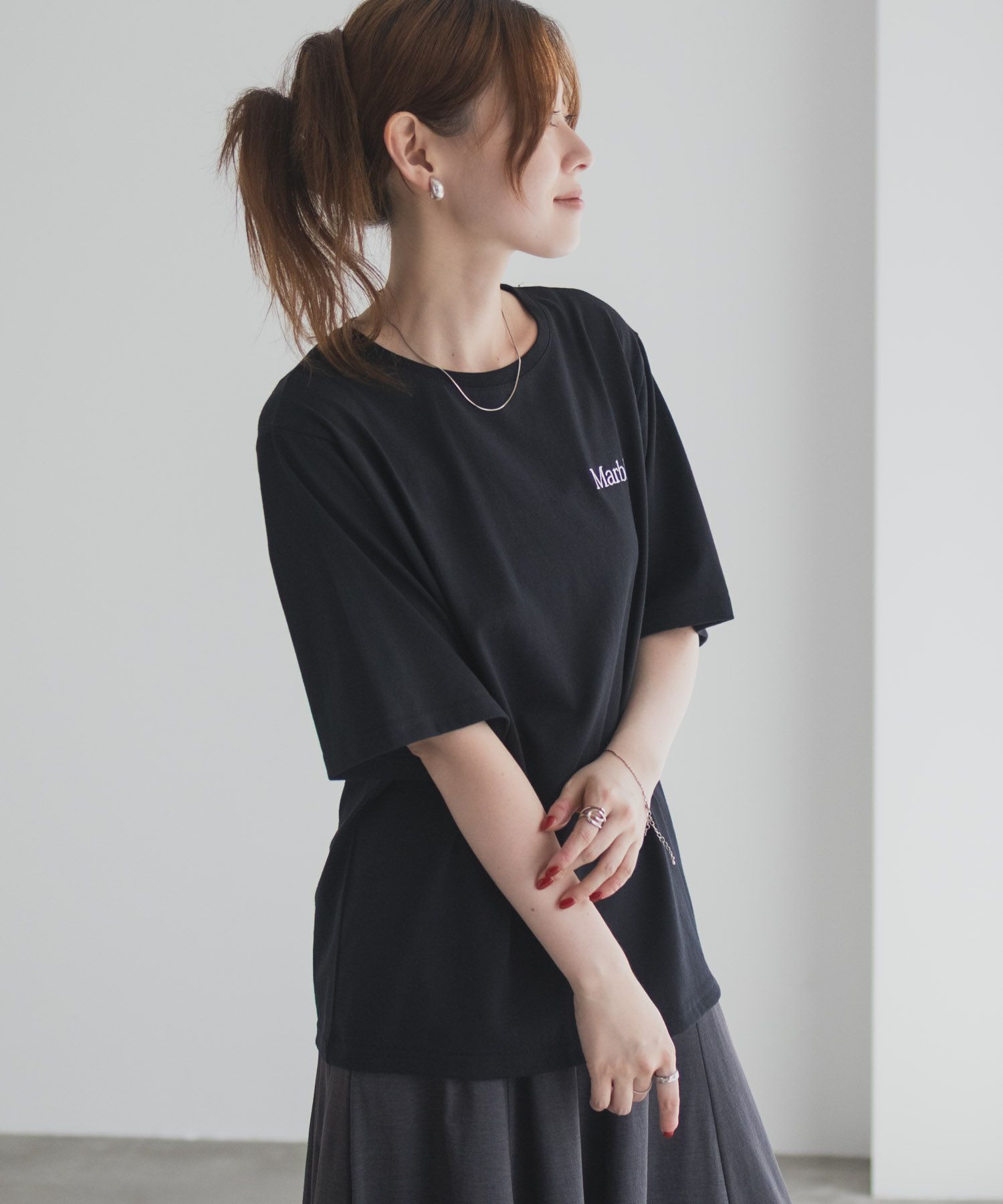 T-GRAPHICS フラワープリントTシャツ レディース ネコポス 対応商品