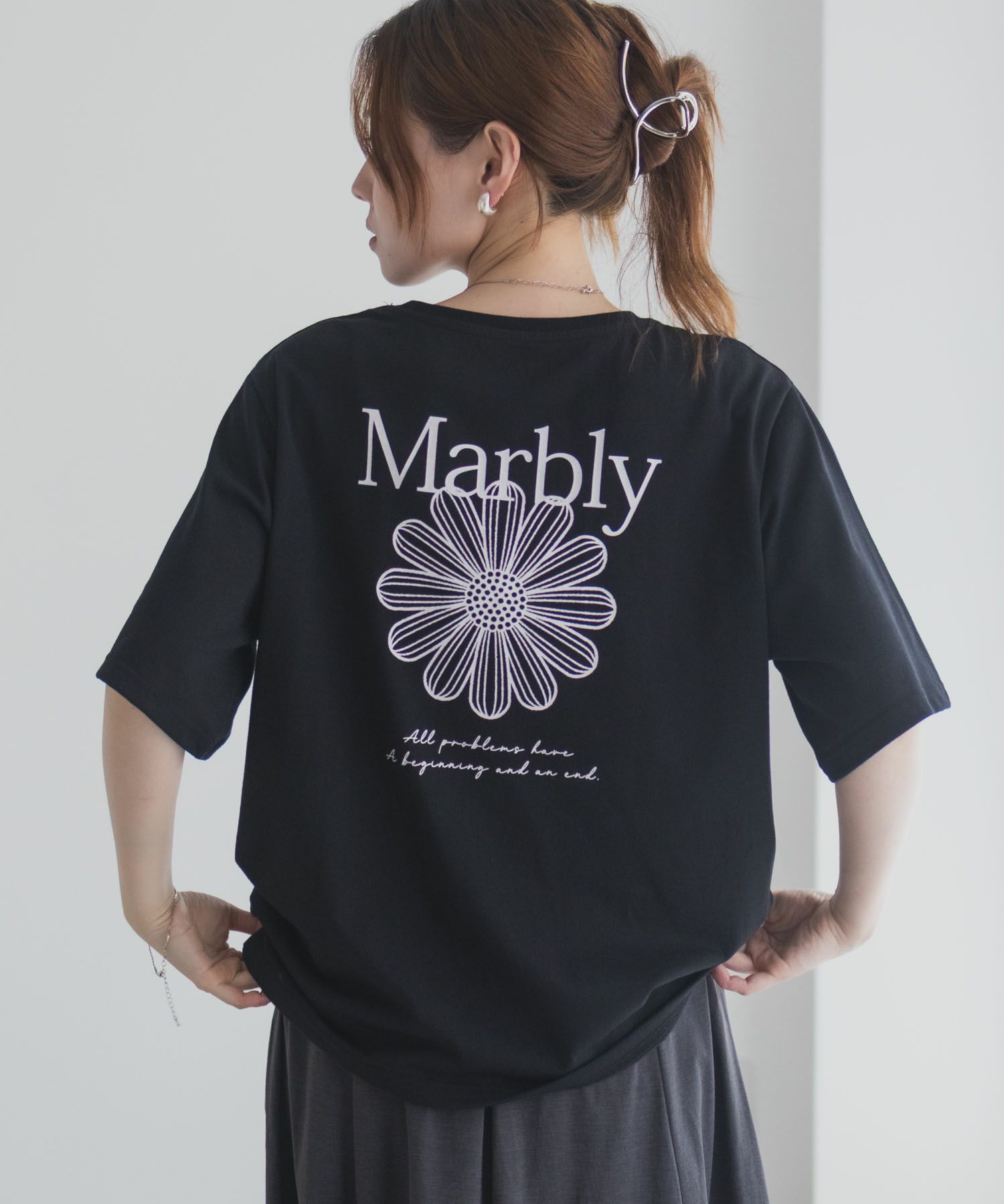 T-GRAPHICS  フラワープリントTシャツ レディース メール便 対応商品商品サムネイル-9