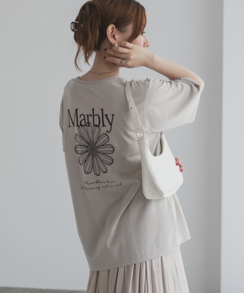 T-GRAPHICS フラワープリントTシャツ レディース