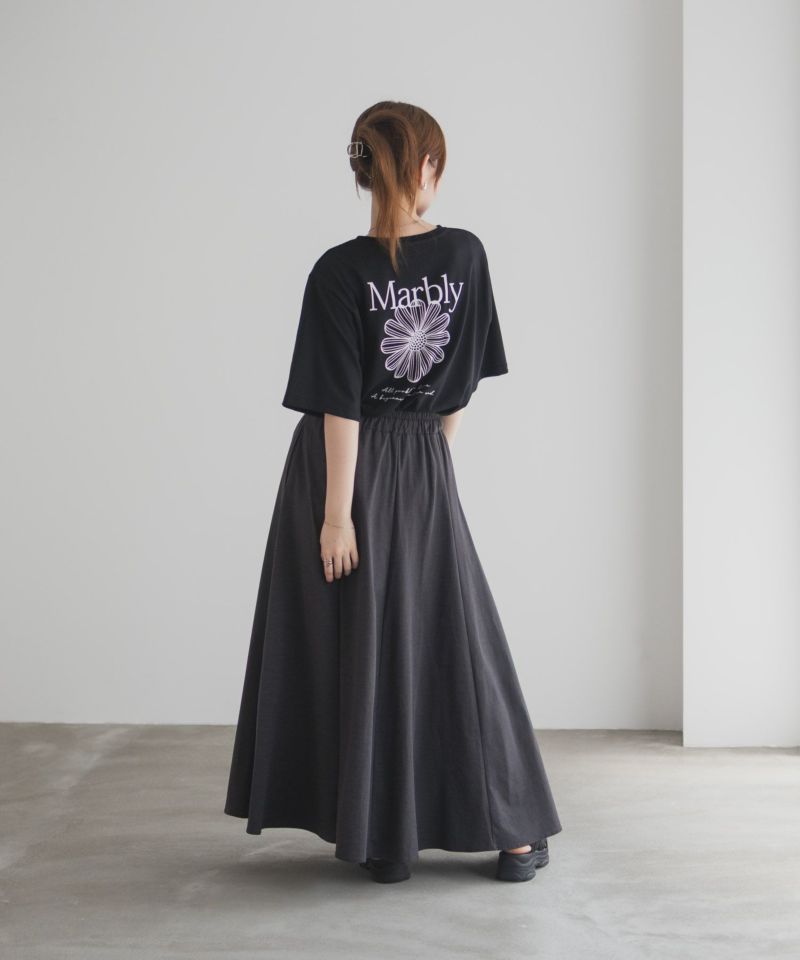 T-GRAPHICS フラワープリントTシャツ レディース