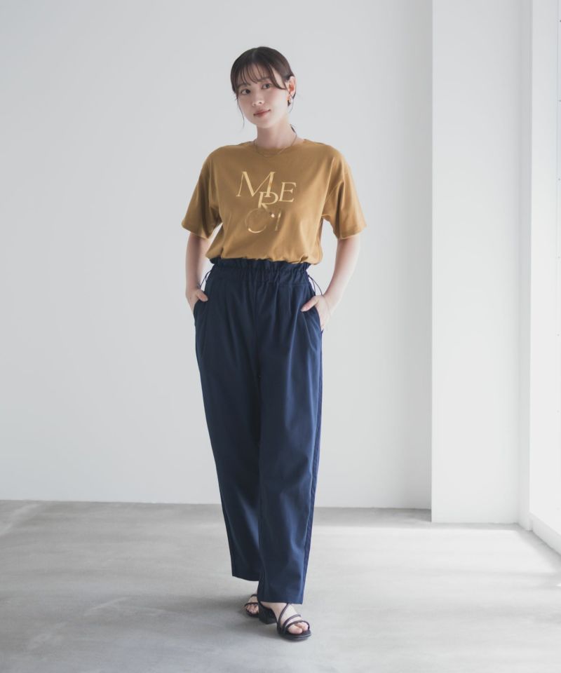 Idnes MERCI箔プリントTシャツ レディース メール便 対応商品商品画像-10