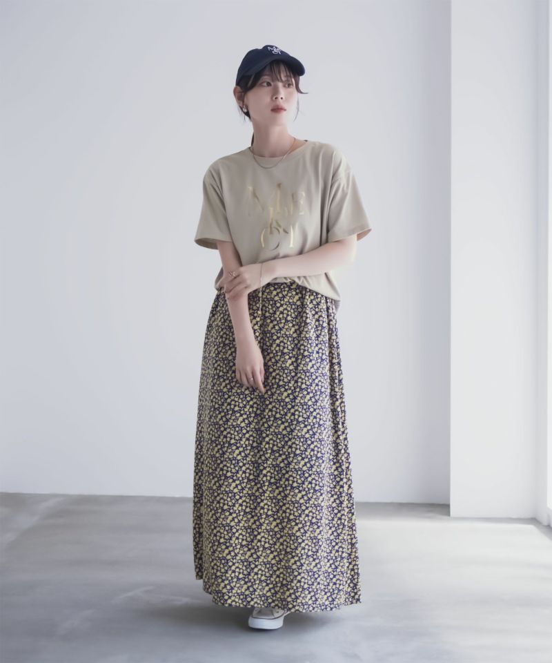 Idnes MERCI箔プリントTシャツ レディース メール便 対応商品商品画像-18