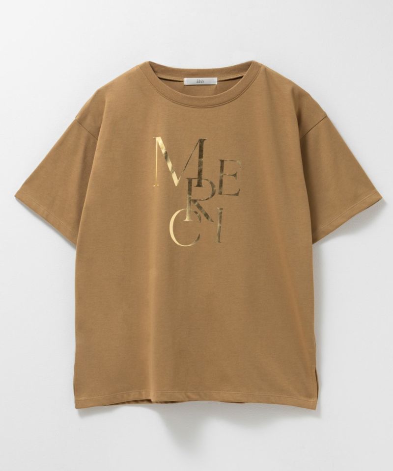 Idnes MERCI箔プリントTシャツ レディース メール便 対応商品商品画像-19