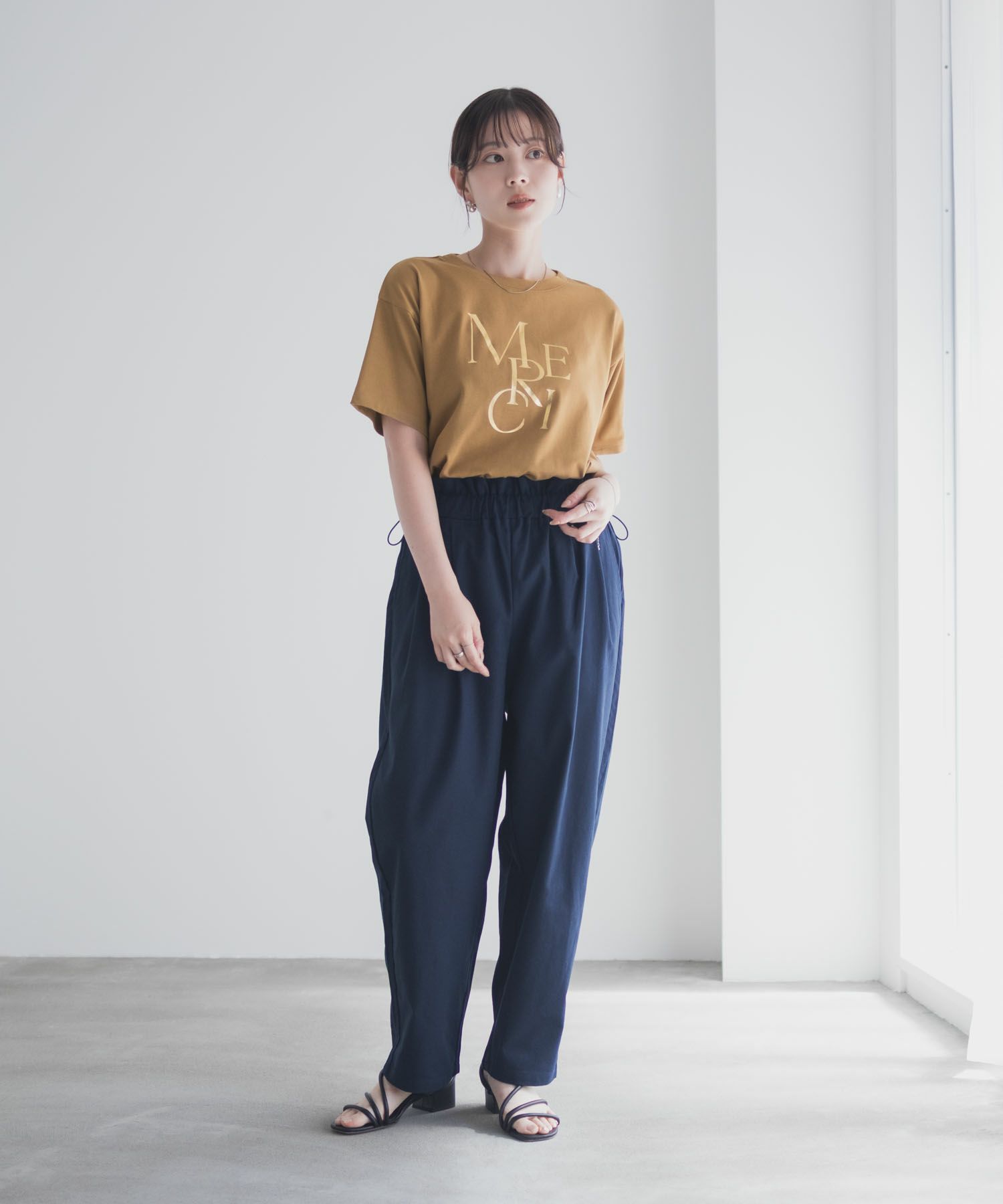 Idnes MERCI箔プリントTシャツ レディース メール便 対応商品商品サムネイル-29