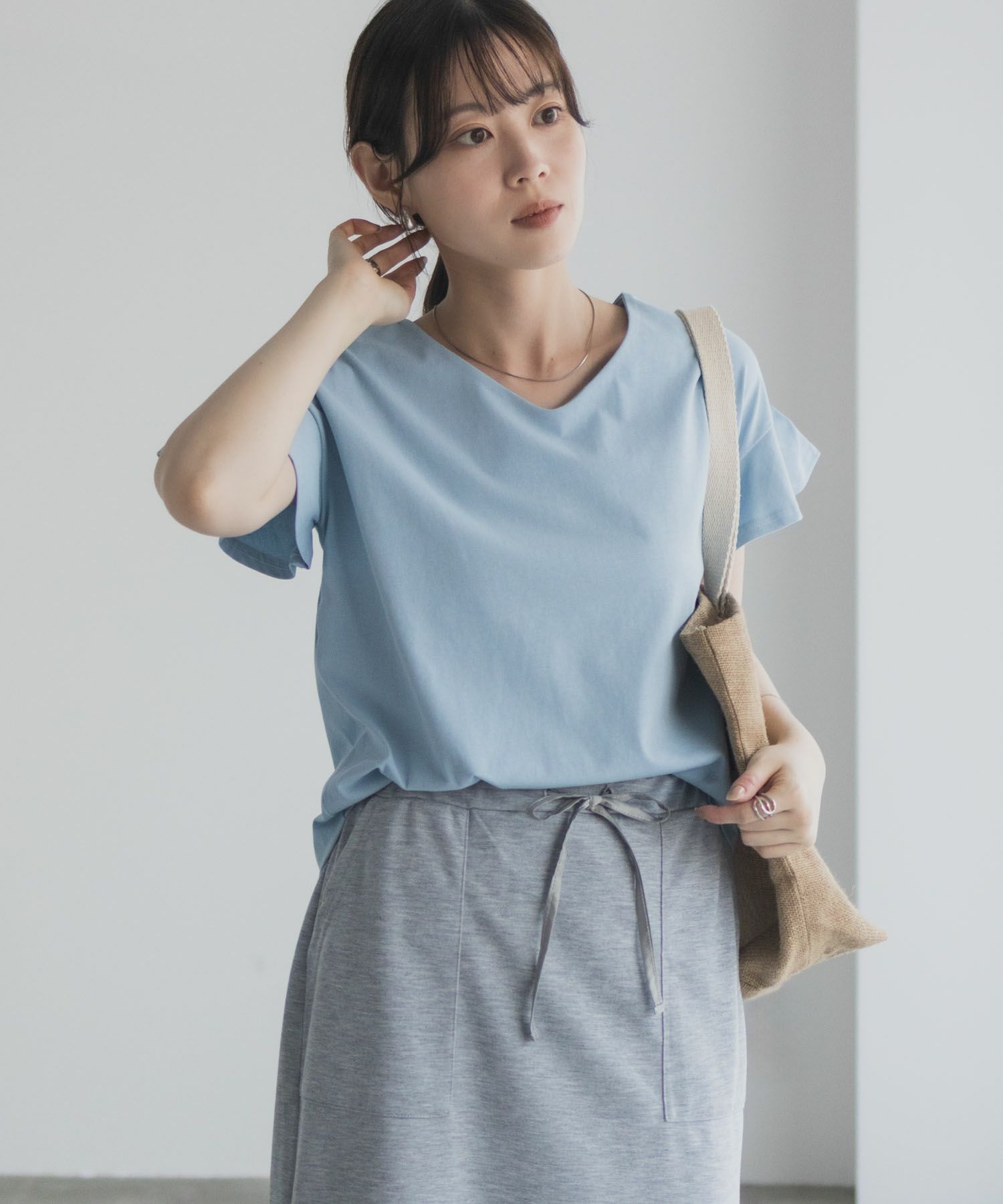 Idnes スリーブデザインTシャツ レディース メール便 対応商品商品サムネイル-6