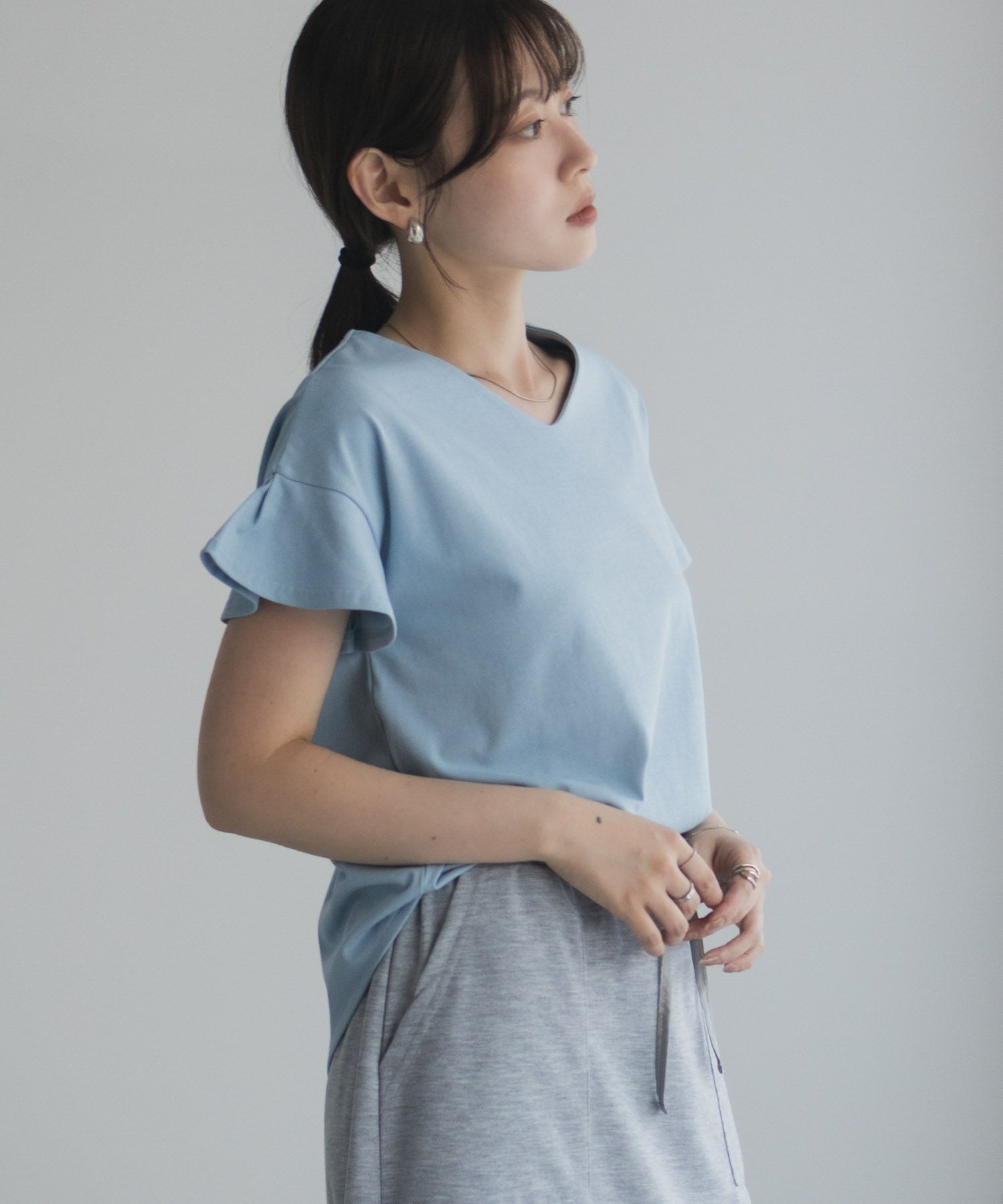 Idnes スリーブデザインTシャツ レディース メール便 対応商品商品サムネイル-8