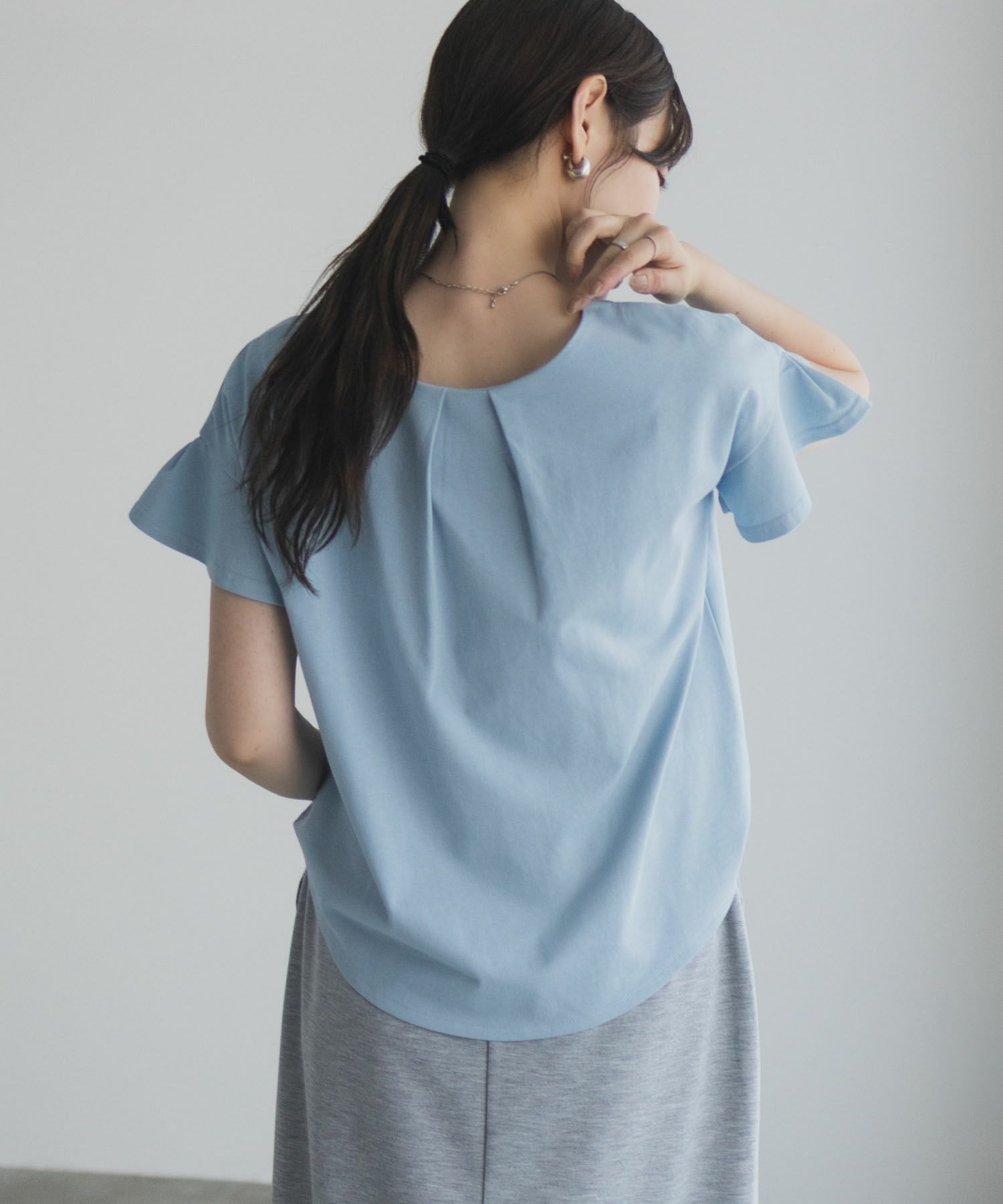 Idnes スリーブデザインTシャツ レディース メール便 対応商品商品画像-9