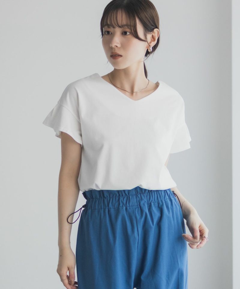 Idnes スリーブデザインTシャツ レディース メール便 対応商品商品画像-14