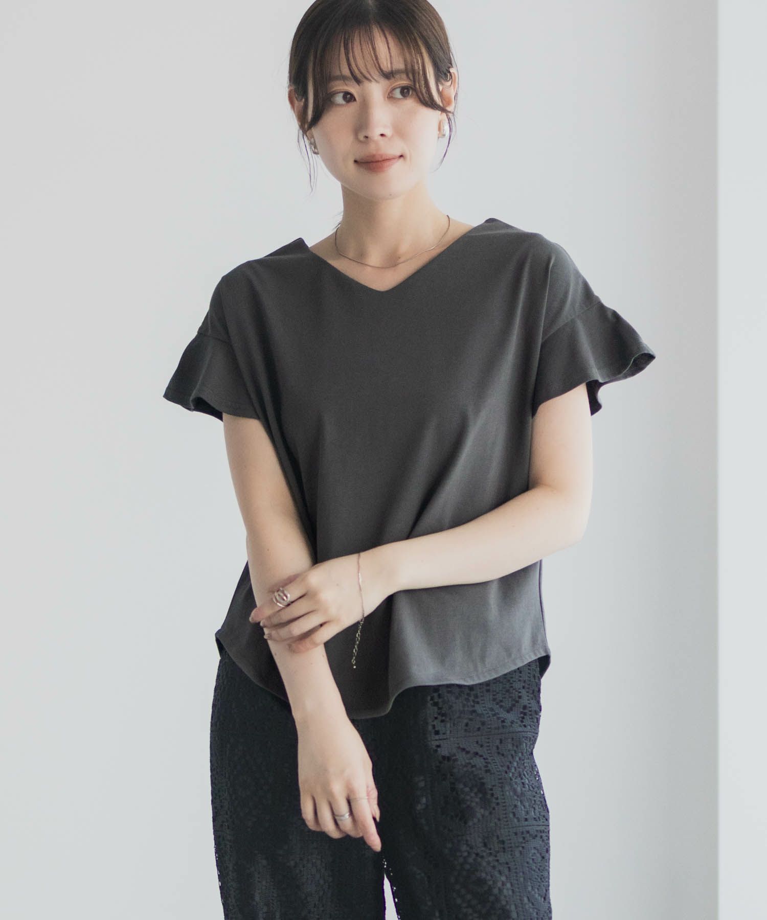 Idnes スリーブデザインTシャツ レディース メール便 対応商品商品サムネイル-16