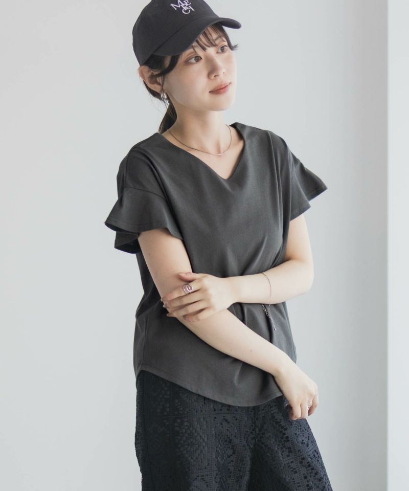 Idnes スリーブデザインTシャツ レディース メール便 対応商品商品画像-19