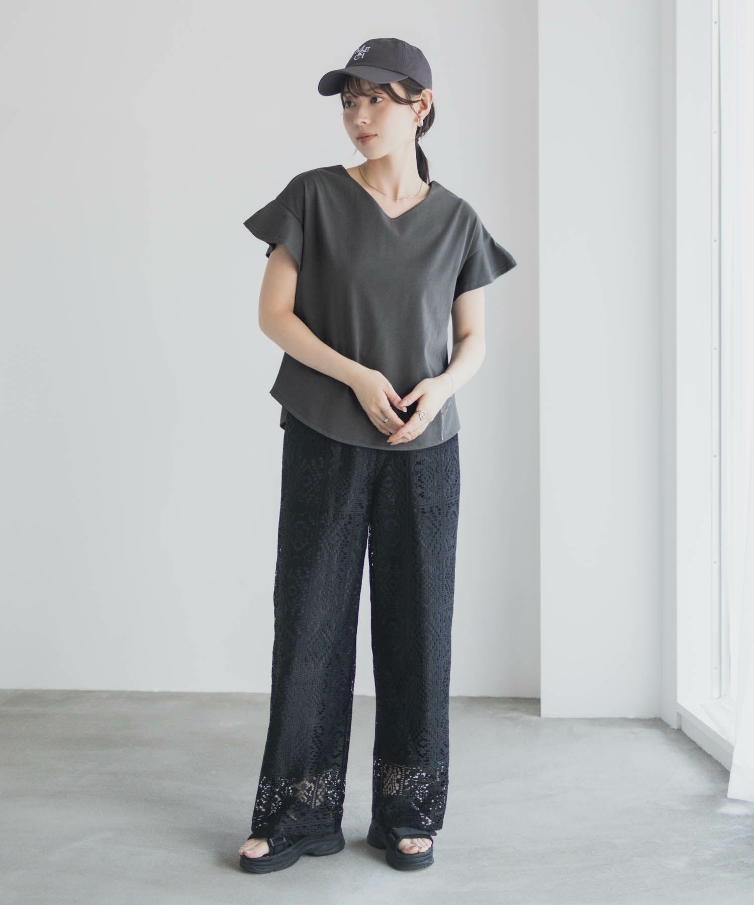 Idnes スリーブデザインTシャツ レディース メール便 対応商品商品画像-20