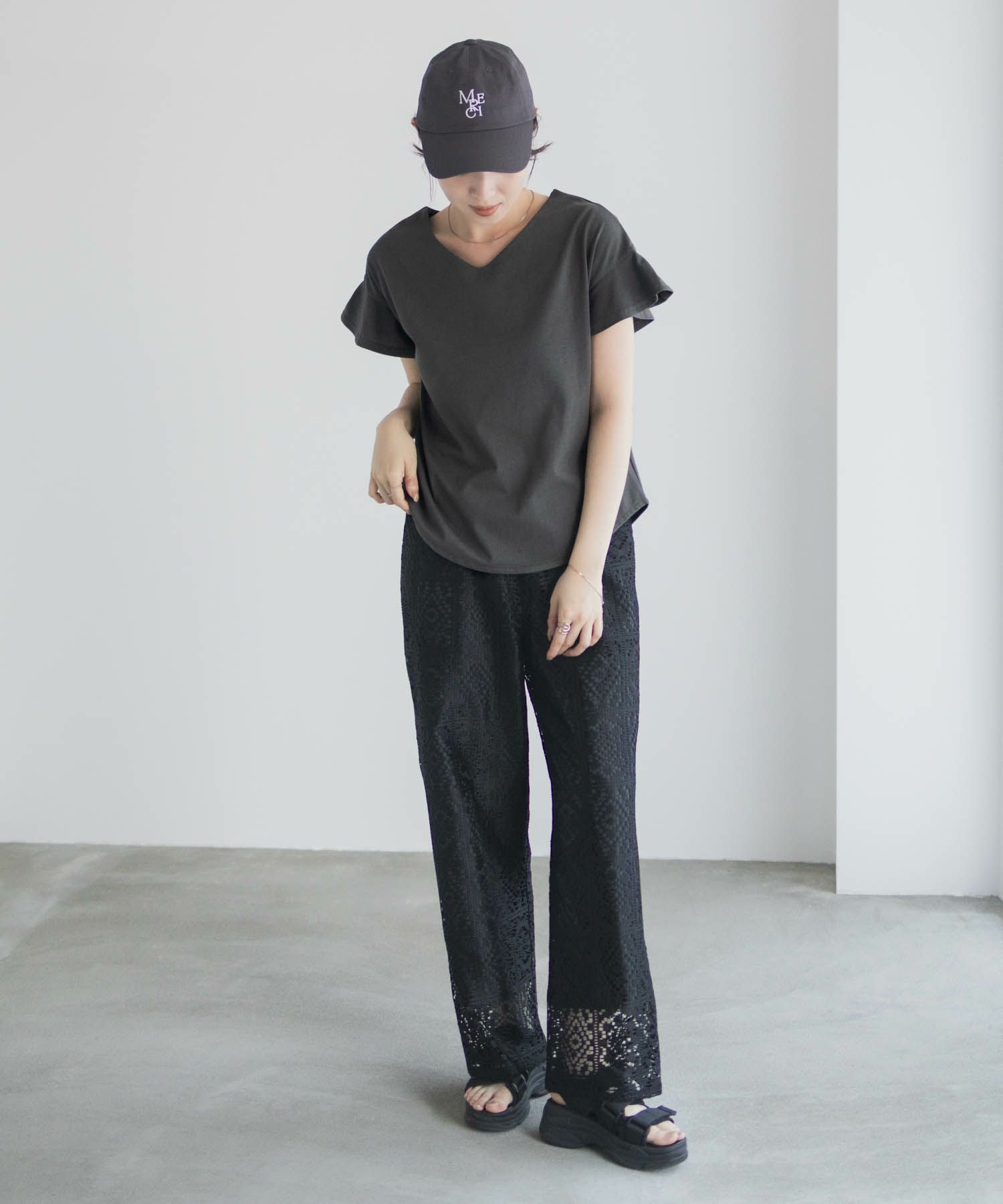 Idnes スリーブデザインTシャツ レディース メール便 対応商品商品画像-31