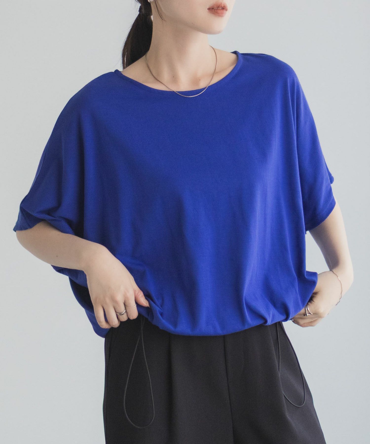 Idnes 裾ドロストカットソー レディース ネコポス 対応商品