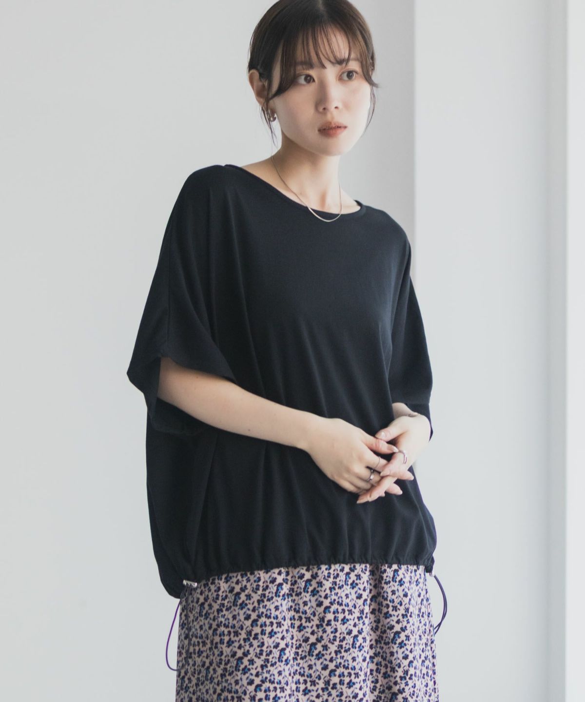 Idnes 裾ドロストカットソー レディース ネコポス 対応商品