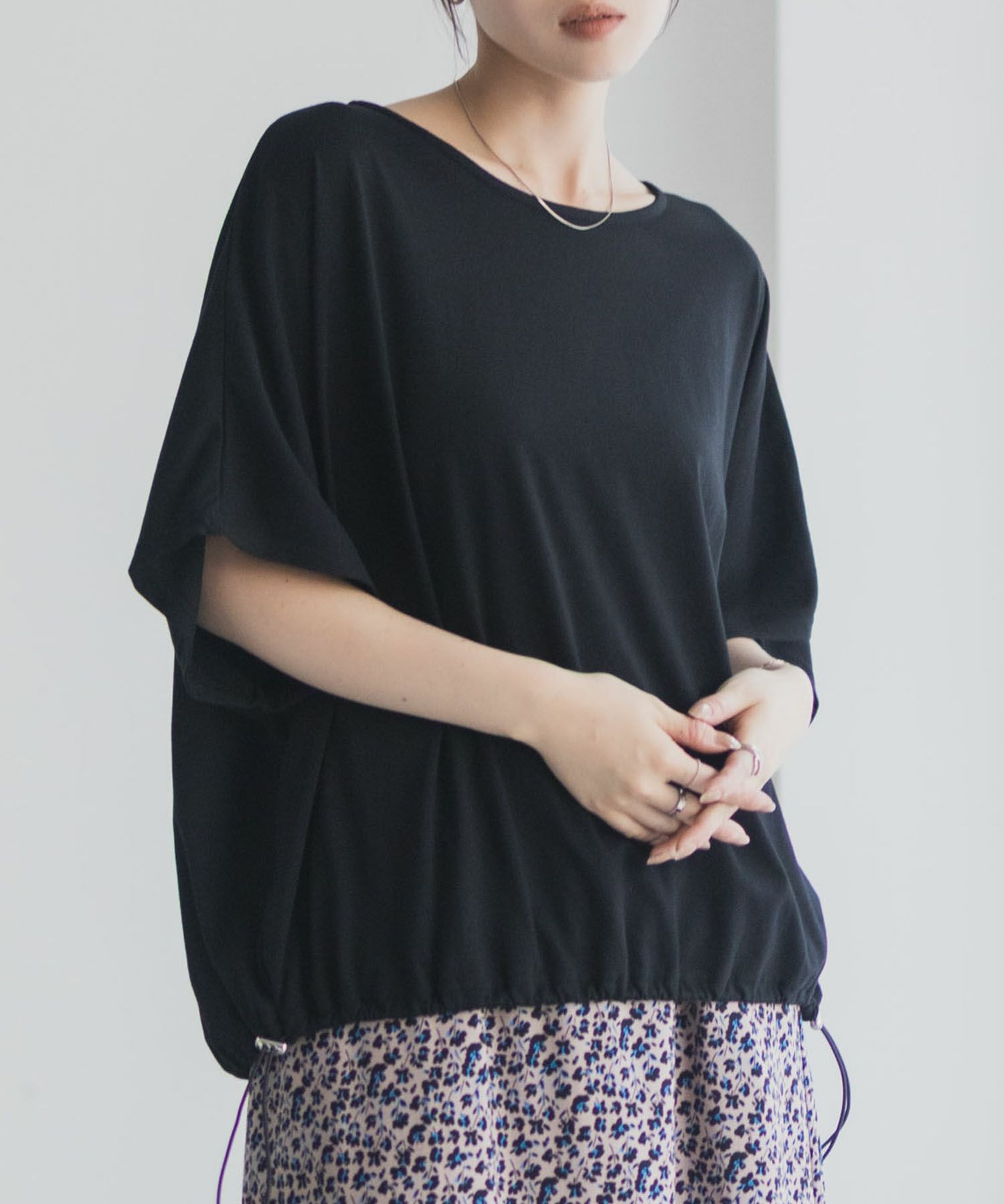 Idnes 裾ドロストカットソー レディース ネコポス 対応商品